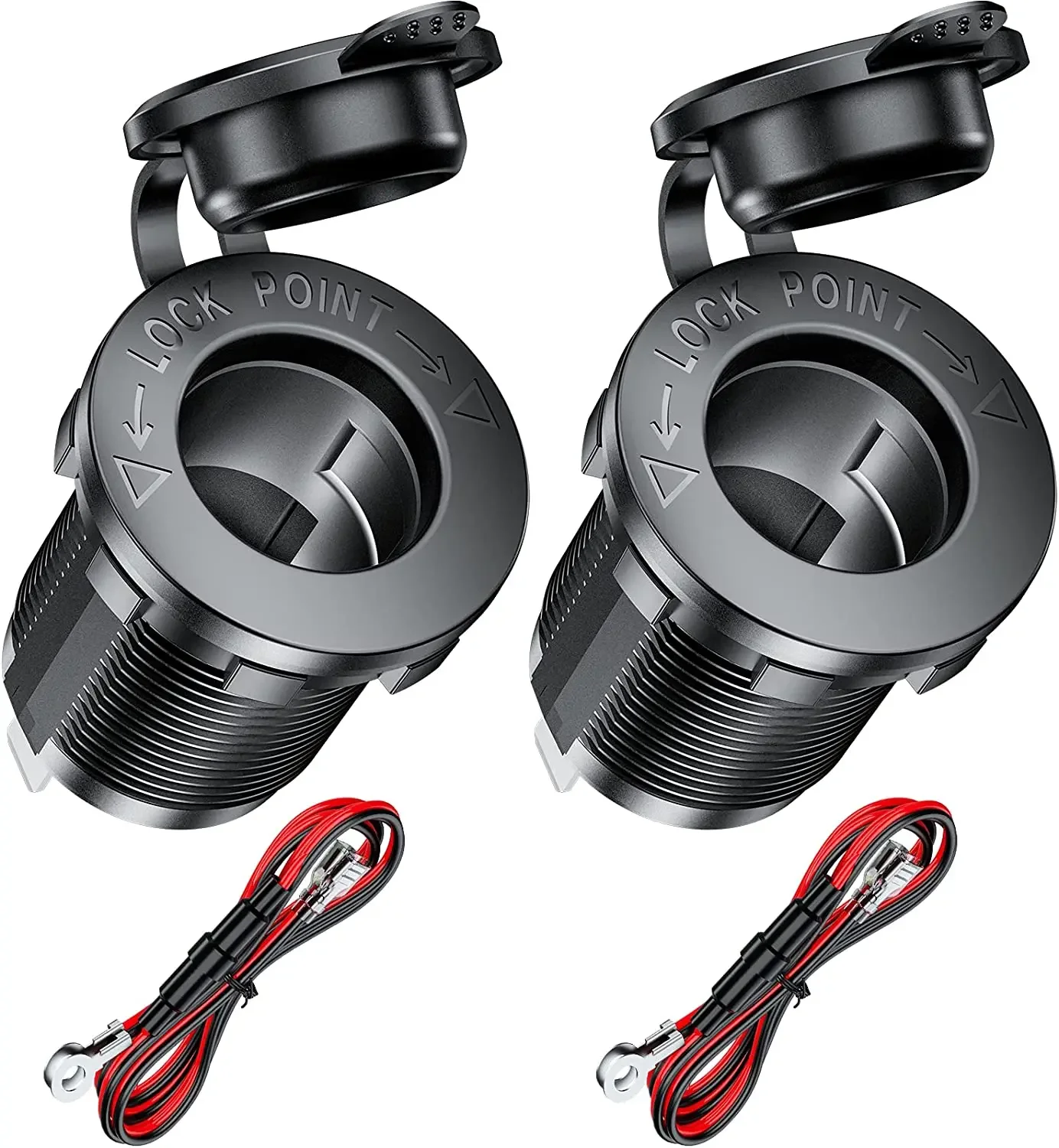 

12V Cigarette Lighter Socket Waterproof Socket Replacement DIY Kit Is Applicable To Automobiles Ships Marine Motorcycles