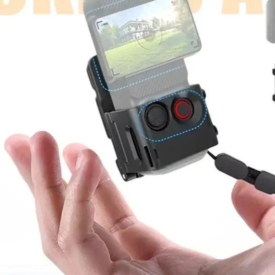 

For DJI Osmo Pocket 3 Magnetic Expansion Bracket Angle Adjustable Camera Desktop Base Stand Holder with Cold Shoe & 1/4'' Holes