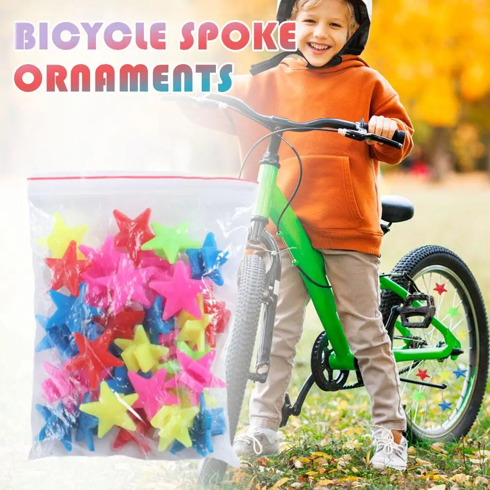 36pcs Kids Bike Spoke Clips Colorful Star Bicycle Wheel Decoration Beads Children Cycle Accessories Cute Spoke Ornaments Gift view 4
