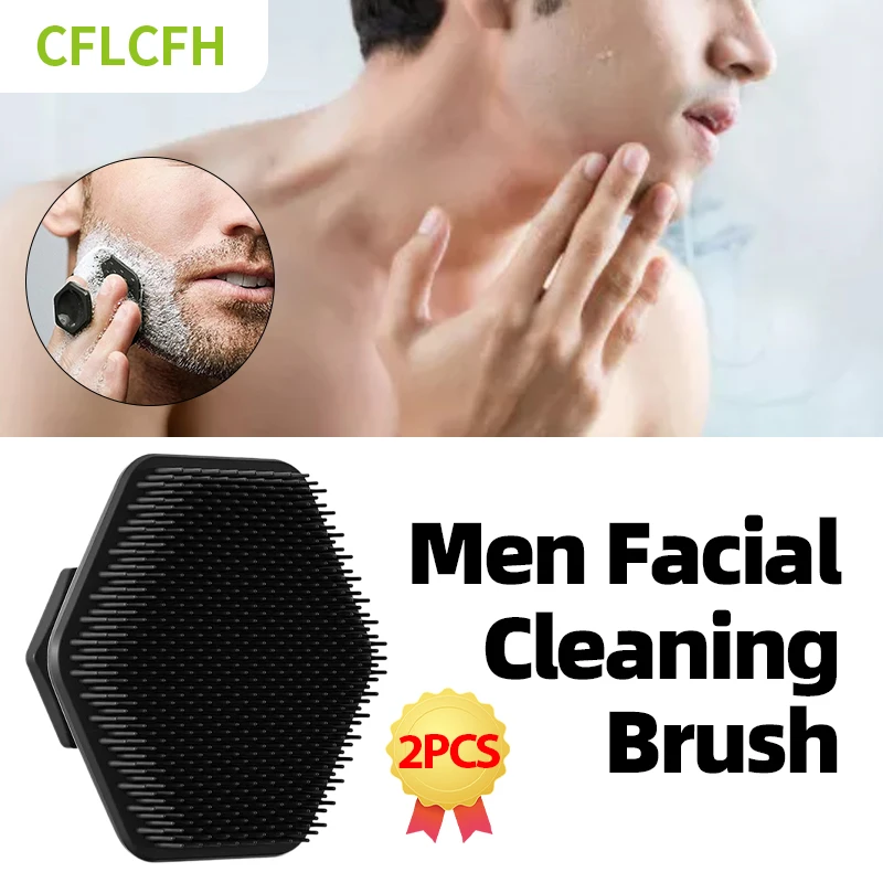 

Facial Cleaning Brush Men Miniature Face Deep Clean Shave Massage Exfoliating Silicone Brush Body Cleansing Scrubber Cleanser