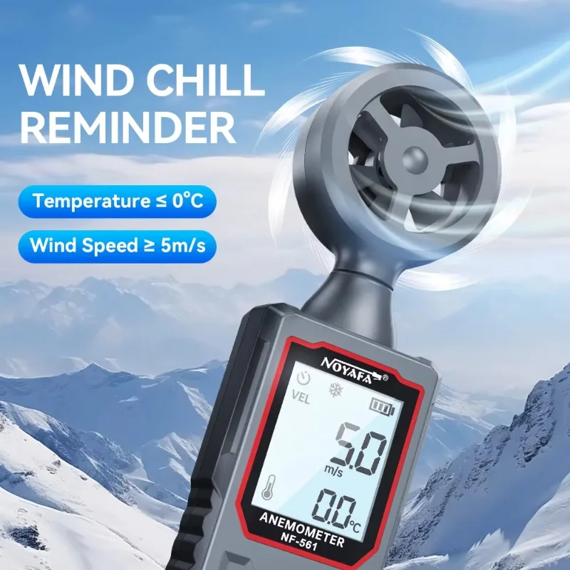 NF-561 Digital Anemometer High-Precision Mini Wind Speed Meter for HVAC Drones & Outdoor Use