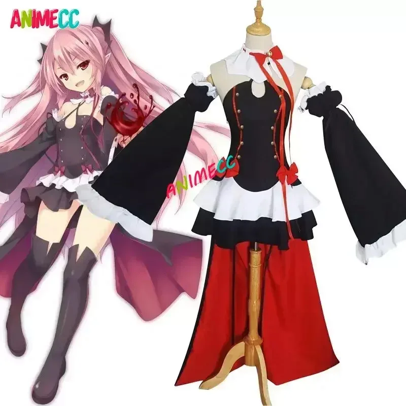 

Anime Seraph of The End Owari No Seraph Krul Tepes Uniform Cosplay Costume Full Set Wig Dress Outfit Halloween Costume for Women