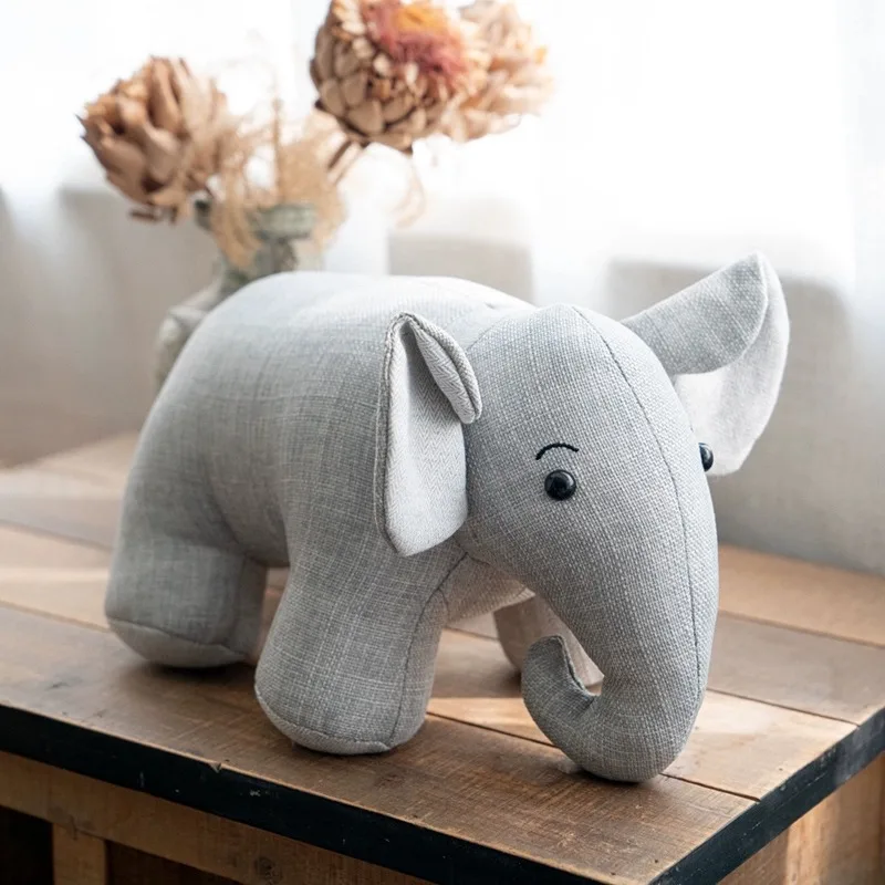 Elephant Animal Doorstop Heavy Weight Sand Filling Decorative Door Stopper Children's Room Floor Decoration,Decorative Oranment