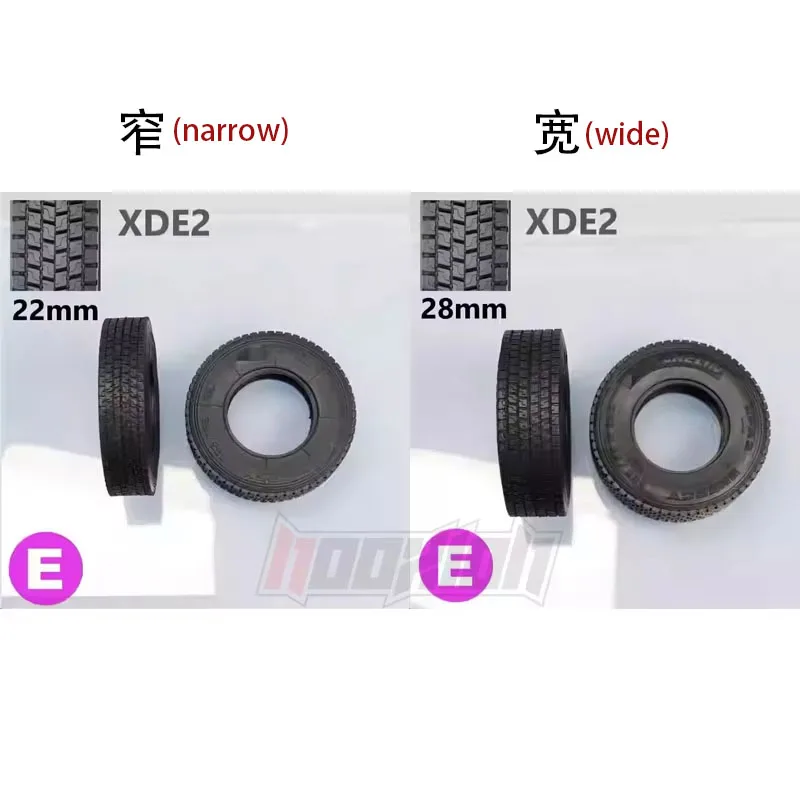 

2 PCS RC Tire High Quality Rubber Tyre For Tamiya 1/14 Rc Tactor Truck Trailer 770S TGX FH16 Semi-trailer Truck Parts Accessorie