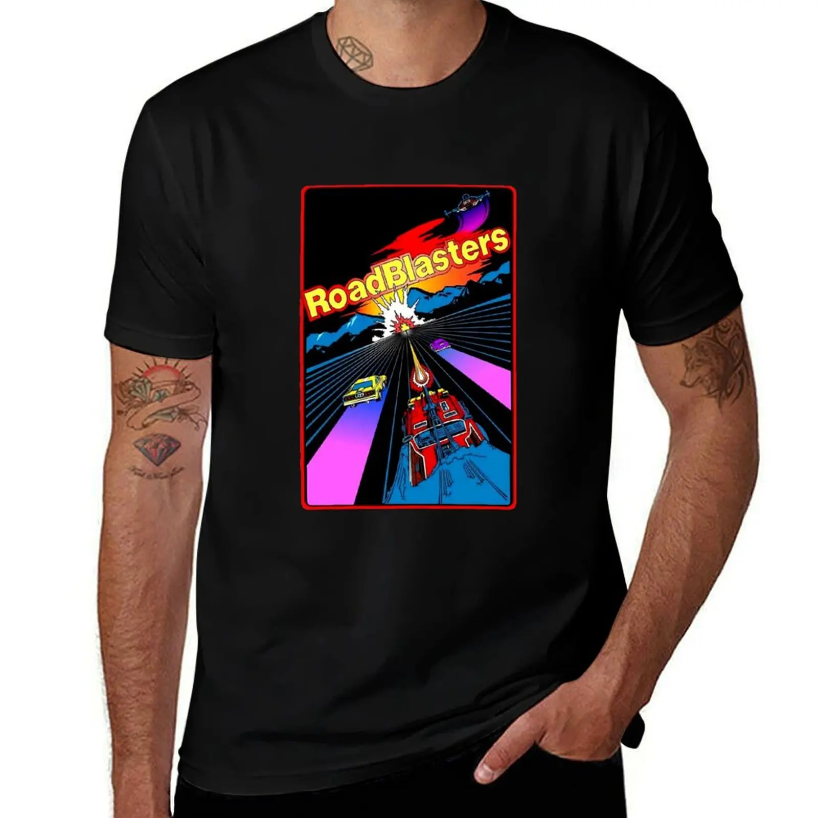 Road Blaster T-Shirt custom t shirt new edition vintage graphic tee T-shirts for men cotton