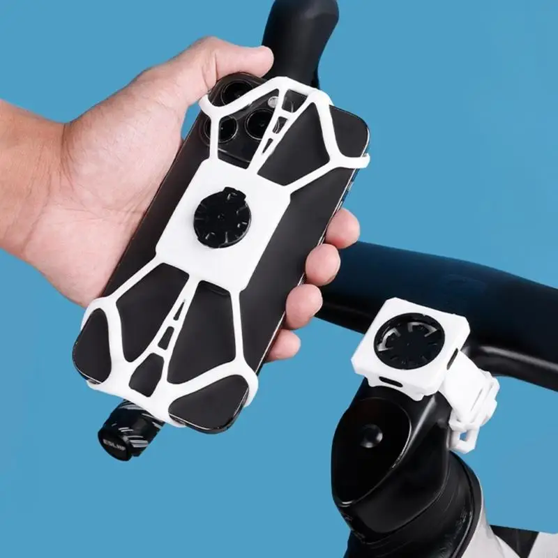 

Universals Cycling Device Holder Silicones Shocked Absorbers Handlebars Phone Clip for Motorcycle Scooters Bike 69HD