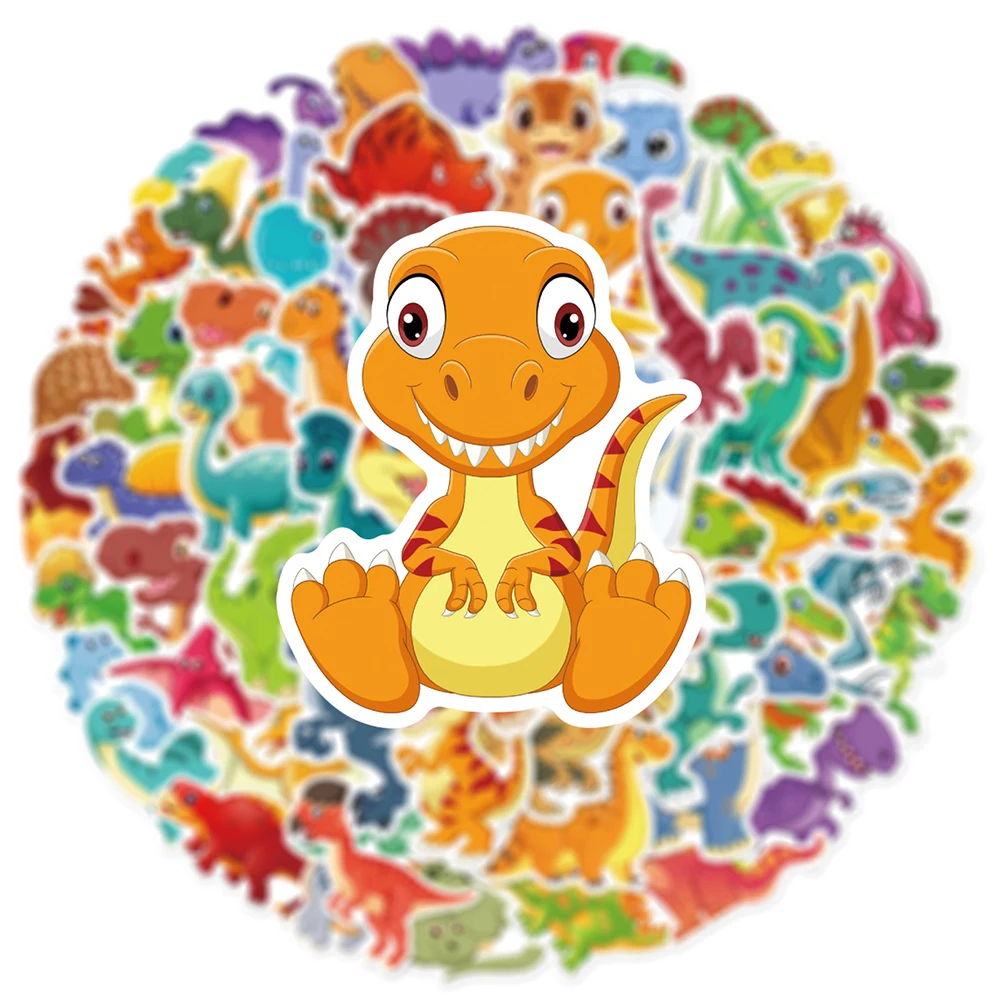 

10/30/50/100pcs Cartoon Cute Dinosaur Graffiti Stickers Decal Kids Toy Laptop Phone Motorcycle Scrapbook Car Waterproof Sticker