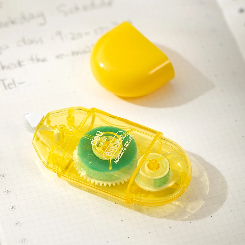 Deli 8M Adhesive Roller, Strong Quadrilateral Dotted Tape for Arts & Crafts, DIY Projects, High-Tack Glue Roller