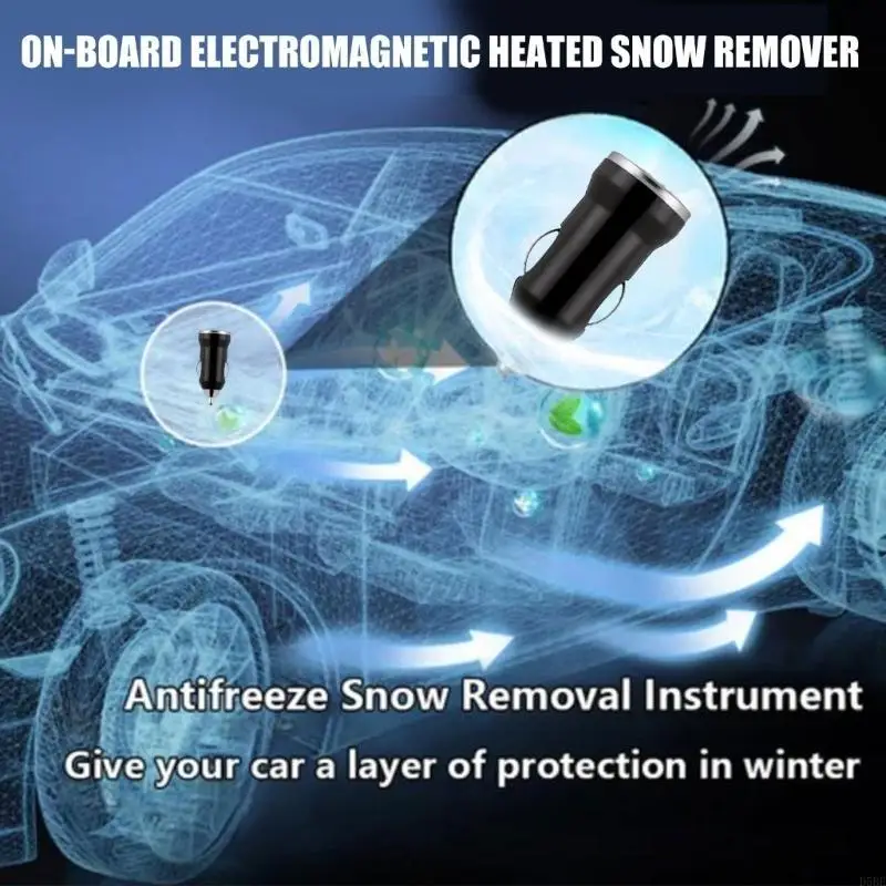 

D5BE Car Snow Remover Chargers Energy Efficient Deicer Device with Fast Melt Heater for Outdoor Winter Use