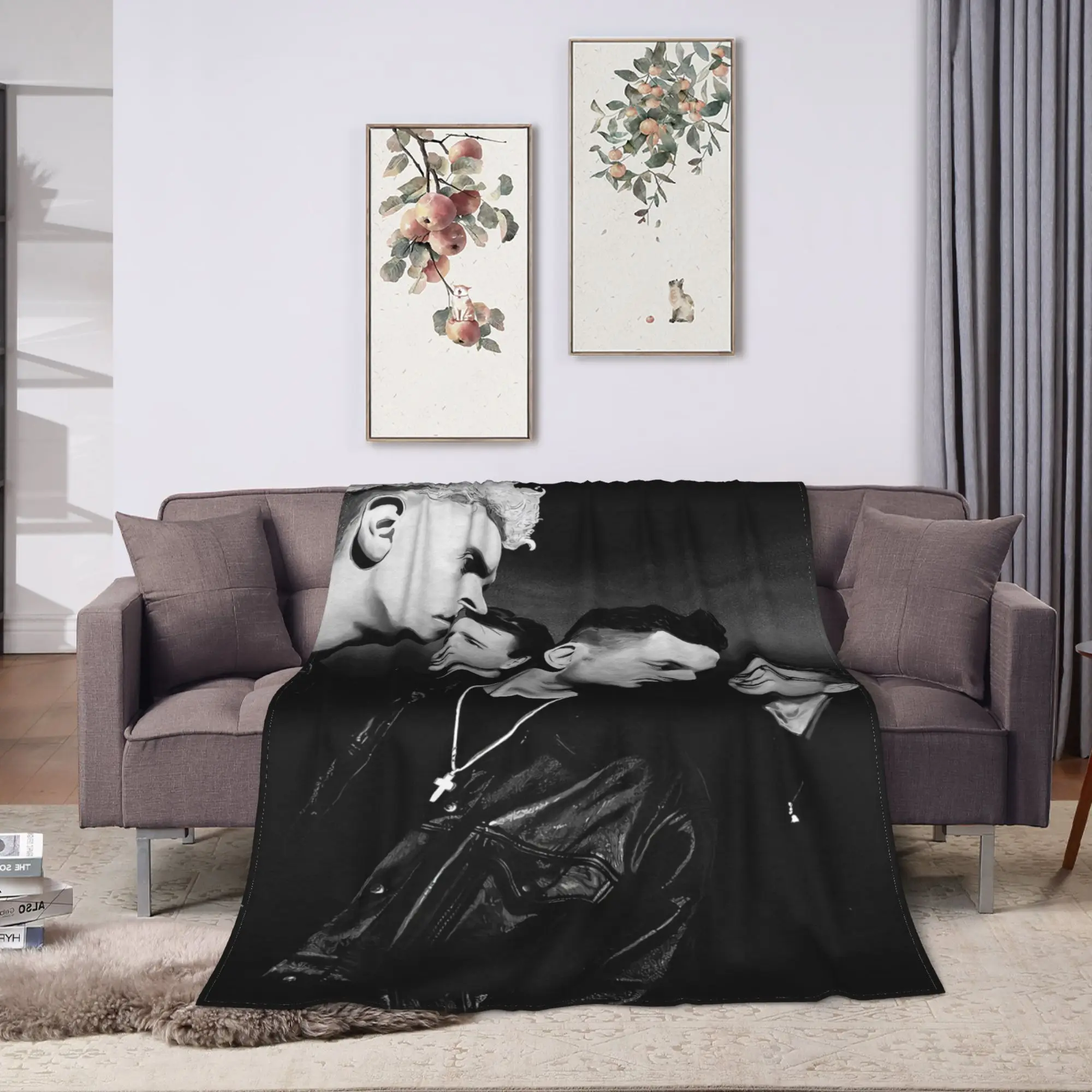 Depeches Band Mode  (4)_upscale Warm Soft Blanket  Camping Plush Throw Blanket Print Home Decor Flannel Bedspread Sofa Bed Cover