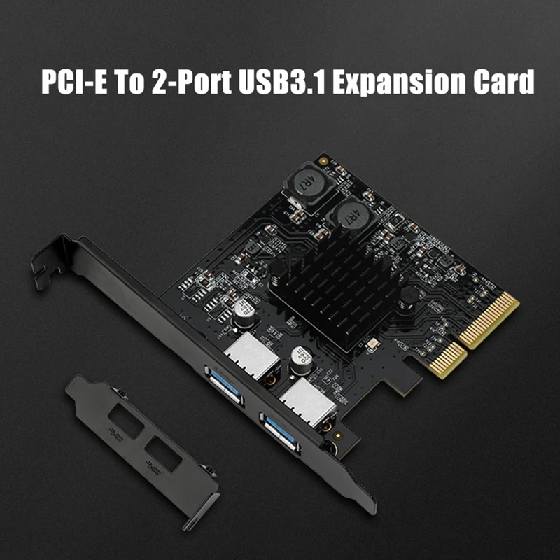 PCI-E เป็นอะแดปเตอร์ USB3.1 2พอร์ต USB to PCIe Express รองรับ PCI-Ex4/X8/X16ช่องเสียบการ์ดขยายชิป ASM3142