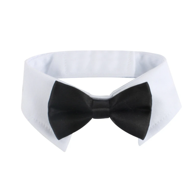 for Cat Tuxedo Necktie Bow Tie Adjustable Formal Tie Tux Collar for Small Boy Pet