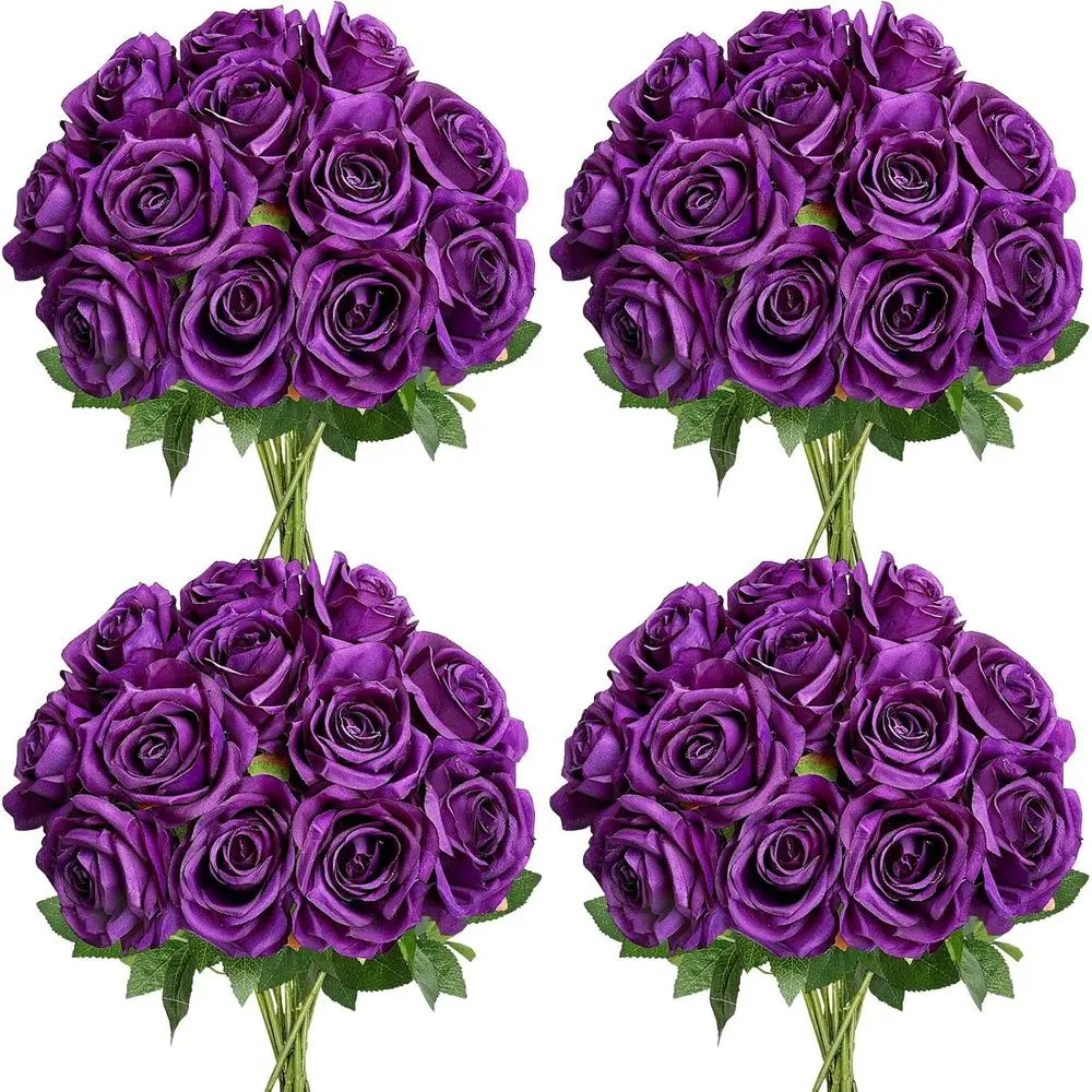 

Набор из 48 шелковых роз на длинных стеблях для свадебных композиций, украшений для вечеринок и оформления мероприятий