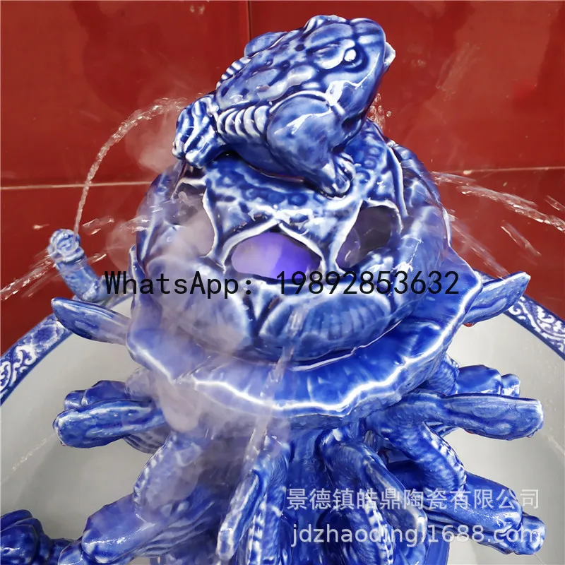 PYJ ceramic bath Buddha basin Kowloon eight carp flowing water fish tank living room office fountain ornament