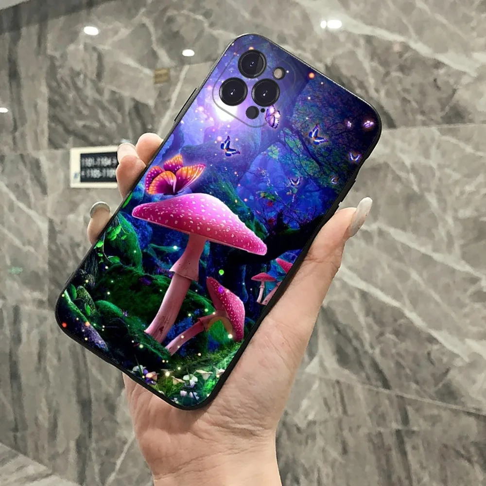 Mushroom Phone Case for iPhone 15 8 7 6 6S Plus X SE 2020 XR XS 14 11 12 13 Mini Pro Max Mobile Case