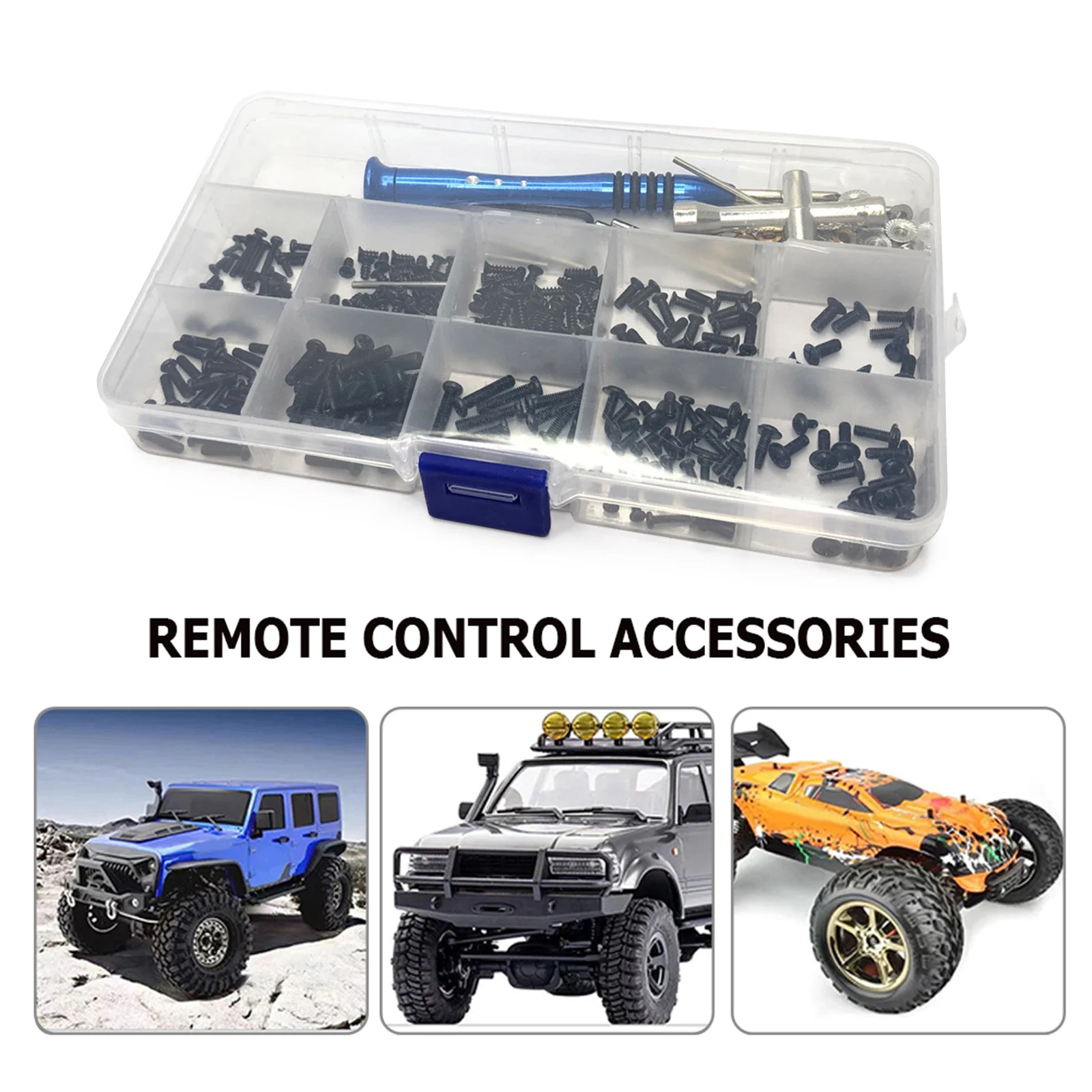 

M2 M2.5 M3 Screws Assortment Set RC Car Parts Universal Wrench Screws Set Repair Tools Accessories for WLtoys 124017 124016