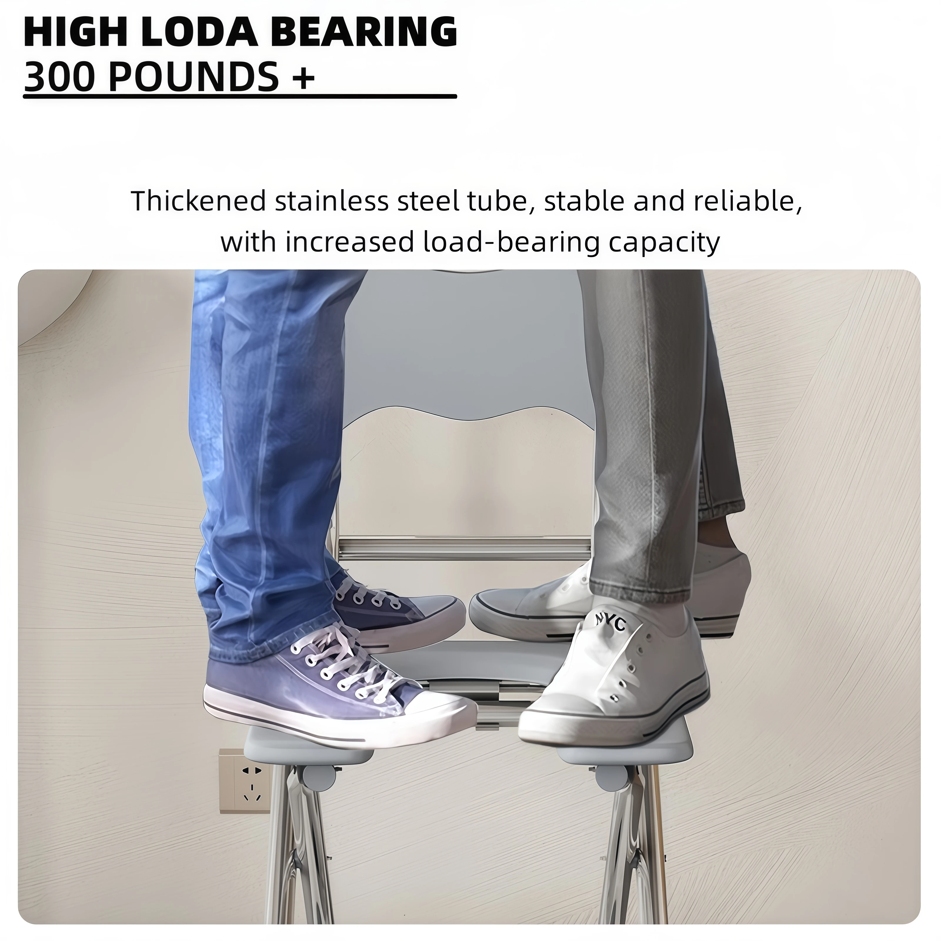 مرحاض من الفولاذ المقاوم للصدأ مع مسند ظهر يأتي مع مجموعة مكونة من 3 قطع (وسادة مقعد + وسادة للقدم + لوح حمام)، حامل عالي ومستقر، حل رعاية وقفة واحدة لاستخدام المرحاض والاستحمام