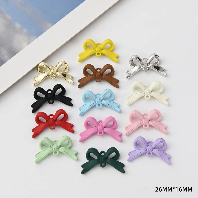 10 Uds. Conectores de colgante de mariposa, colgantes de aleación con lazo, conectores de joyería, collar hecho a mano, pendientes, accesorios para hacer joyería Diy