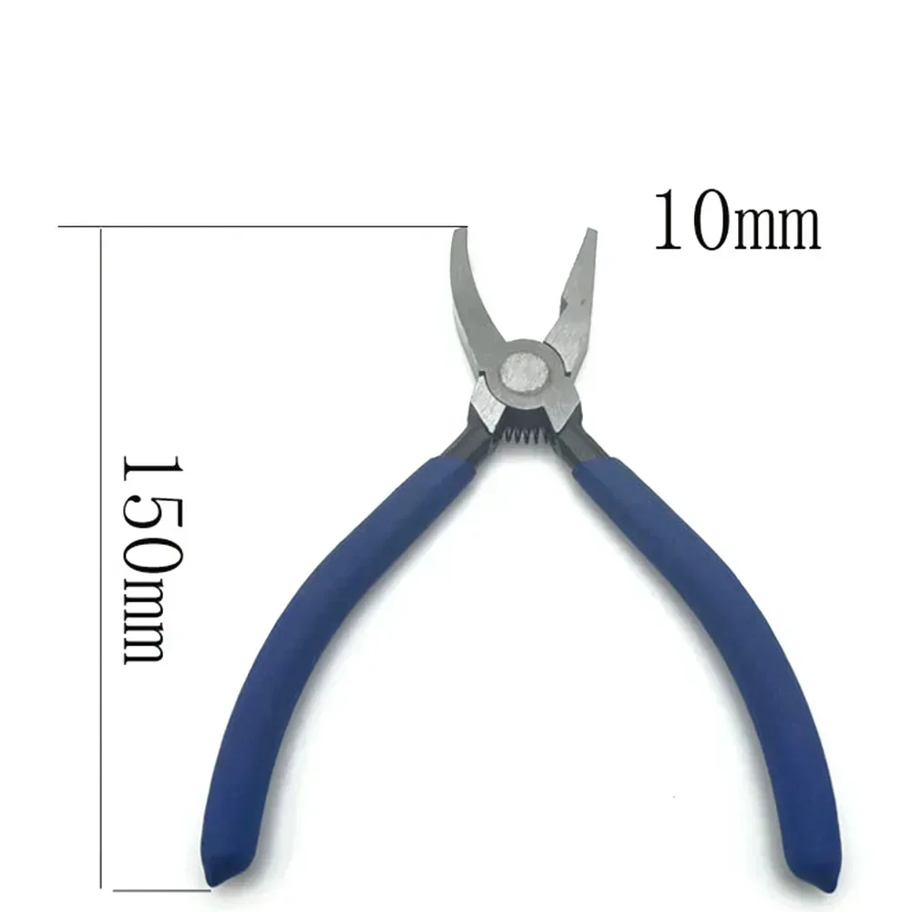 Flat Nose Pliers Pliers 8Inch Blue Flat End For Glass Trimming Hand Tools Non-slip Handle With Adjustable Screw