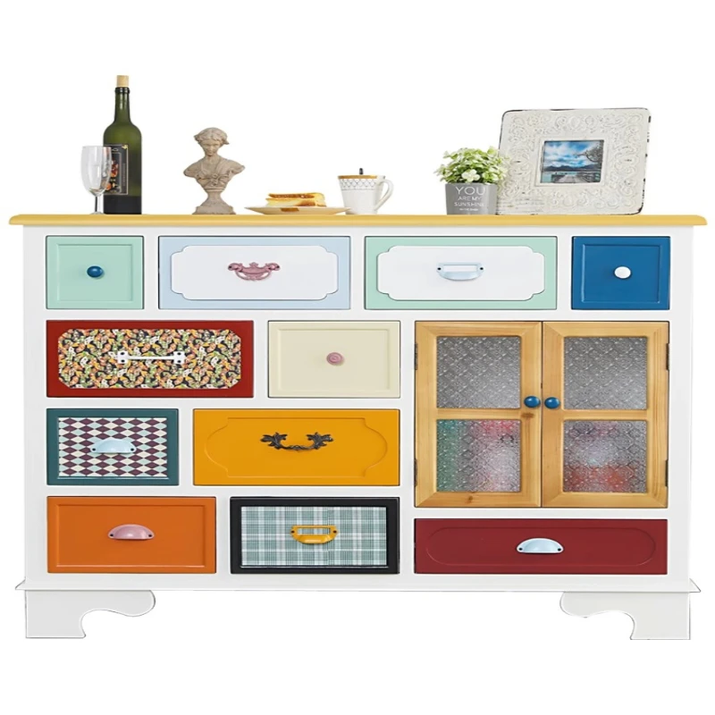 

Bedroom living room side cabinet against the wall storage chest of drawers cabinet