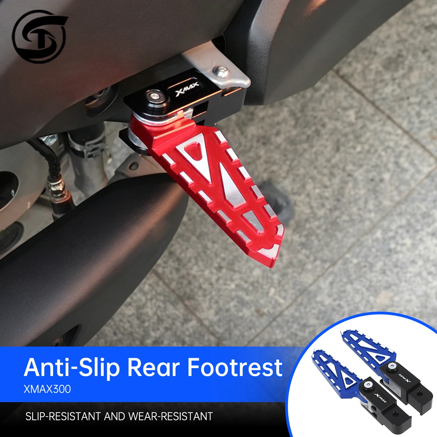

Suitable for Yamaha XMAX 300 X-MAX 300 motorcycle accessories 2020-2026, foldable foot pedal, passenger widened foot pedal