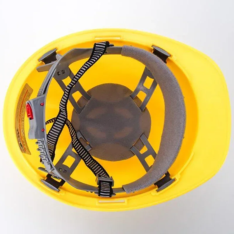 Rotary Knob Safety Helmet Worker Construction Site Protective Cap ABS Hard Hat V Shaped Adjustable Size