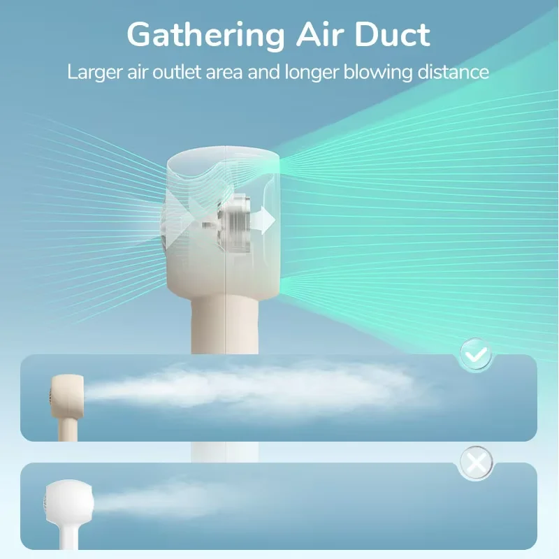 

Powerful mini portable fan, rechargeable bladeless fan, extremely quiet personal hand fan, small pocket hand-held fan.