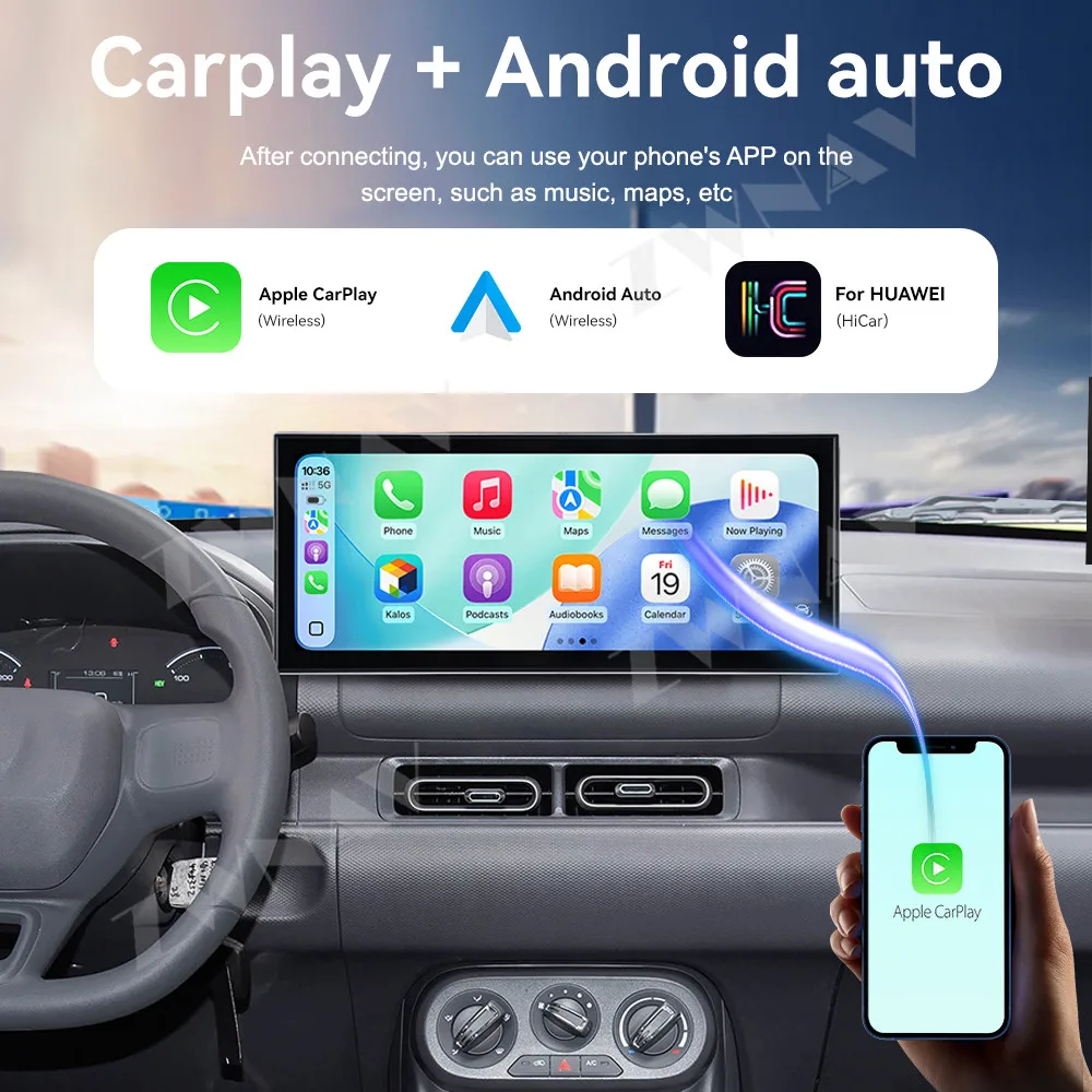 Android 15 15.8 Inch HD Touch Screen For Wuling Hongguang EV 2025 Car Gps Multimedia Player Interior Accessories Car Media