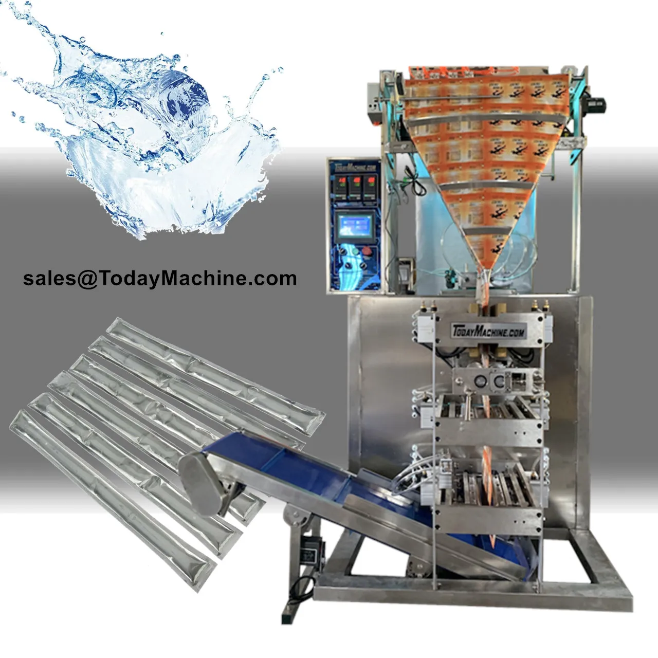 Automatic Vertical Ice Pop Popsicle Stick Sachet Pouch Filling Packing Machine