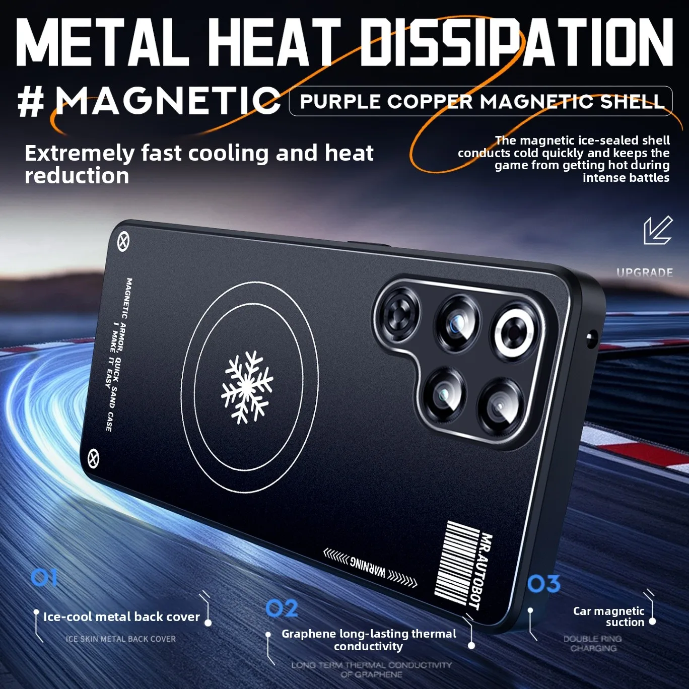 Magnetic Case For ZTE Nubia Redmagic 11 SPro 11Pro Plus Superior Heat Dissipation Ultra-thin PC Cover For Redmagic11 SPro+ Funda view 3