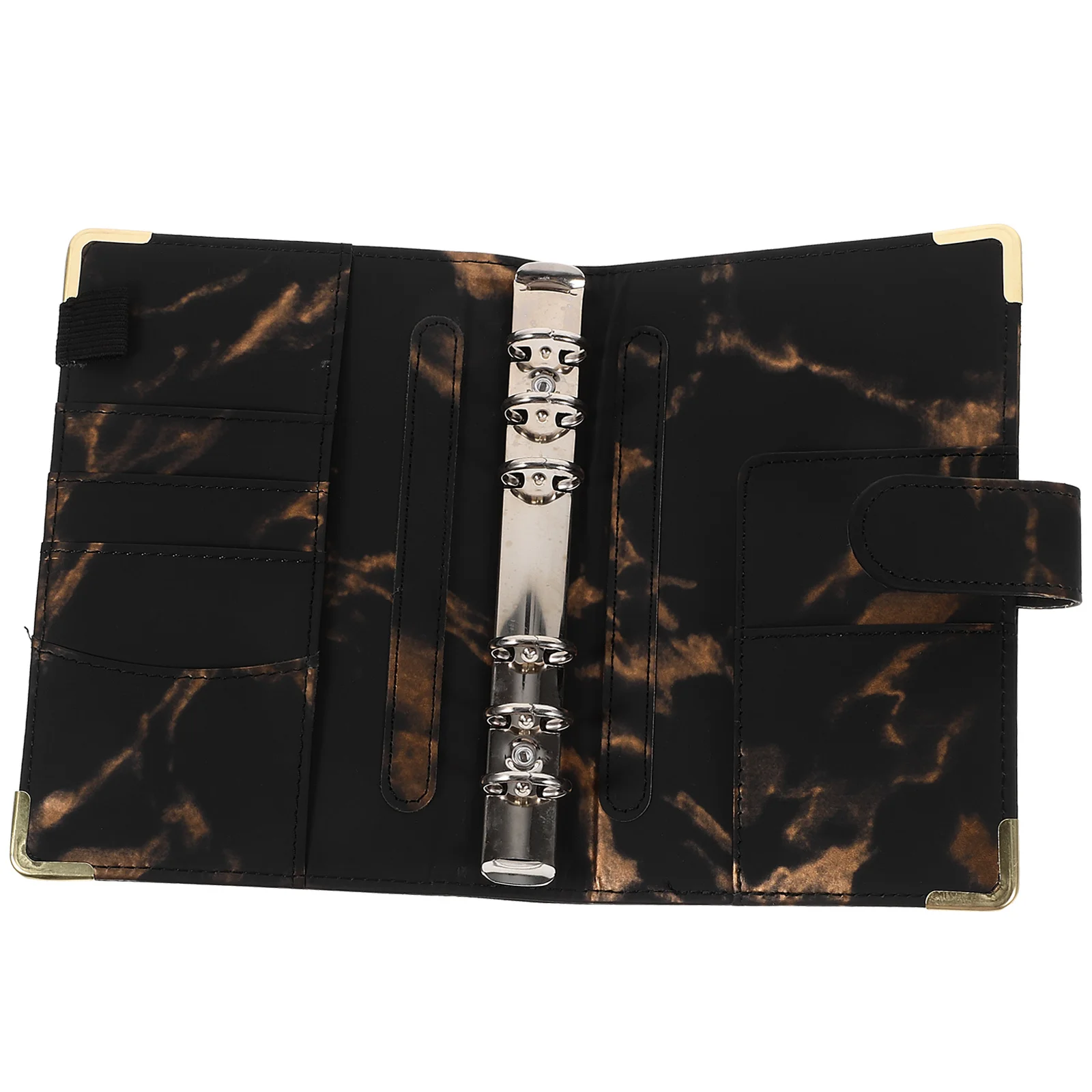 

A6 Binder Cover 6-Ring PU Notebook Shell Budget Binder Notepad Protective Cover Planner Journal Notebook Covers