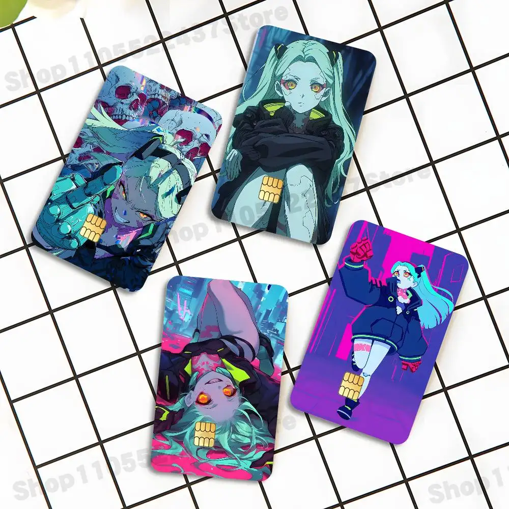 COOL Cartoon R-Rebecca Lucy Holographic Laser Shinny Film Skin Cover Sticker for Debit Credit Card Bank Card
