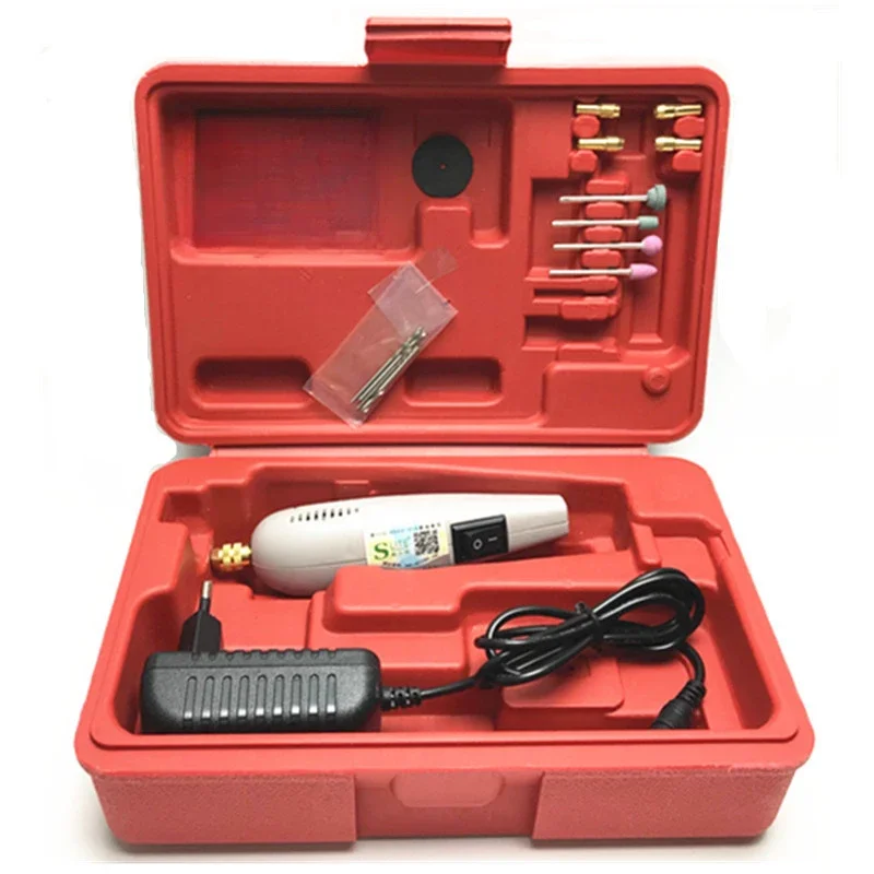 P500-1 12V Mini Electric Grinding Micro Electric Drilling Carving Machine Grinding Drilling Polishing Cutting DIY Hand Drill