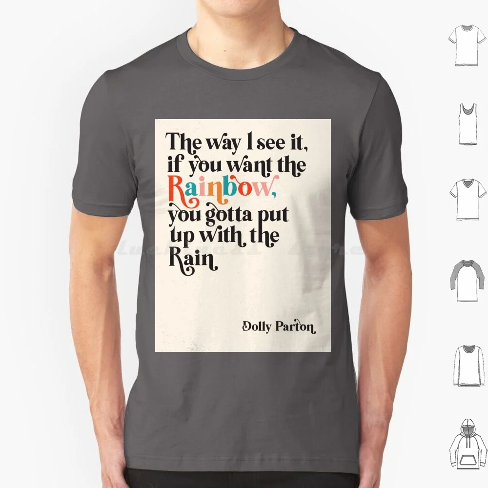 Dolly Parton Quote T Shirt Big Size 100% Cotton Parton Quote Rainbow Dolly Parton Dolly Country Music Country Music Tennessee 9