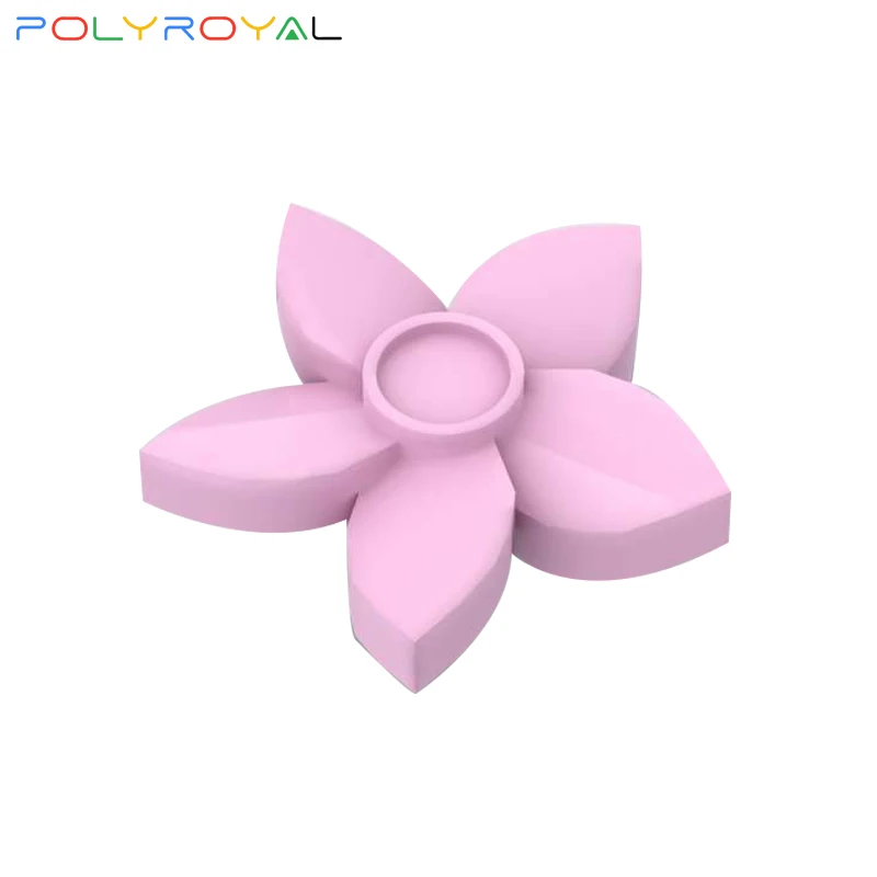 POLYROYAL Building Blocks parts Headdress pink flowers 10 PCS MOC Compatible With brands toys for children 18853