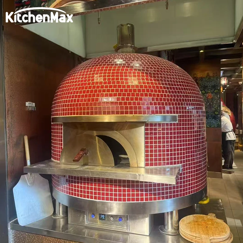 KitchenMax High Temp Electric Pizza Oven Heavy Duty Dome With Large Capacity For Commercial Italian Bakery And Flour Mill