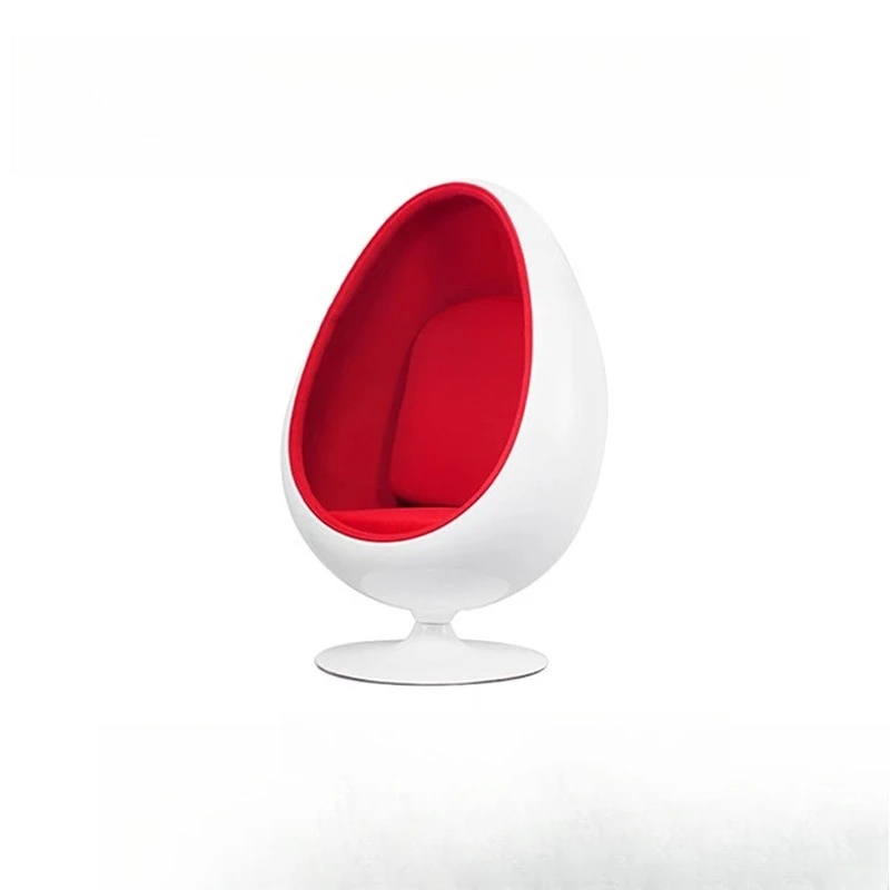 

Creative fiberglass special-shaped pointed ball chair, oval ball egg shell shape, swivel chair, bubble chair