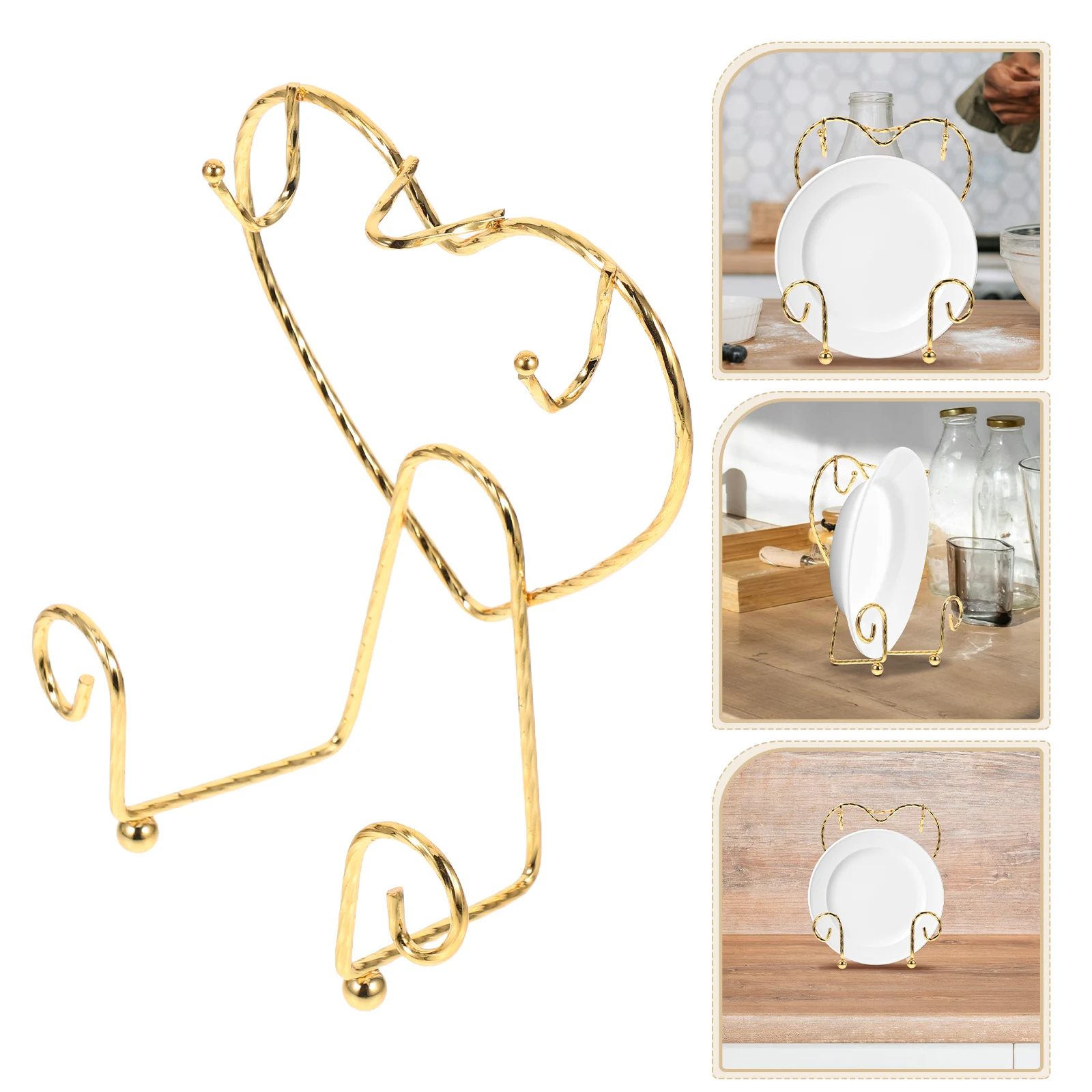 Gold Plated Metal Mug Holder Rack Saucer Display Stand Coffee Tea Cup Organizer Countertop Storage Holder Drying Function Non