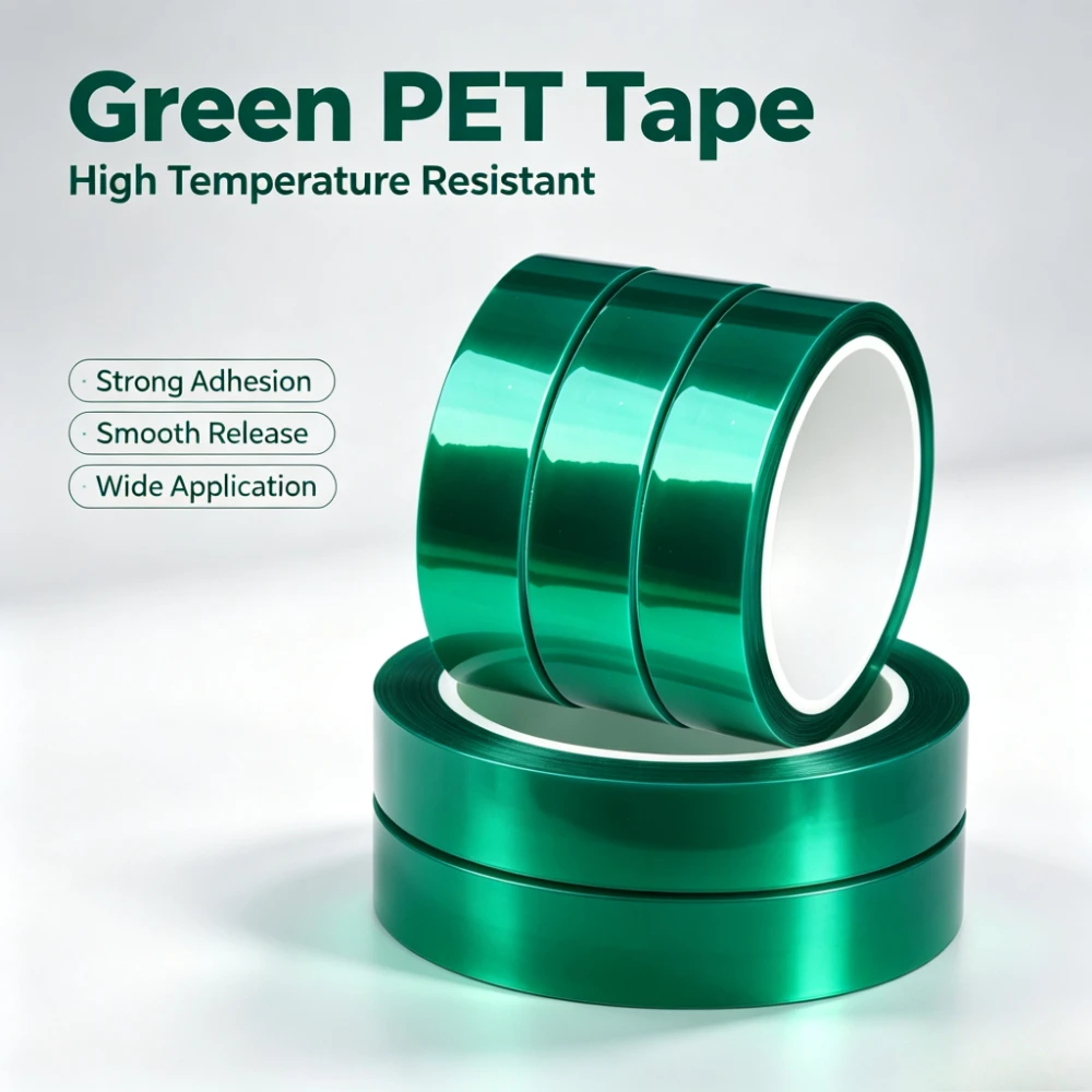 33M Green PET High Temperature Resistant Tape Industrial DIY Craft SMT Plating Shield Insulation Protection Tape