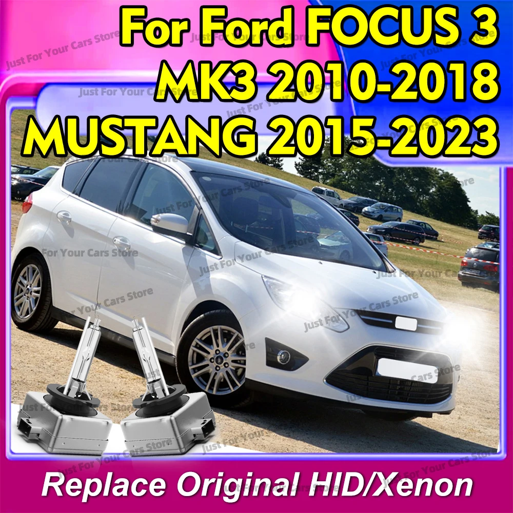 

2x HID Xenon D3S Headlights For Ford FOCUS 3 MK3 2010-2018 MUSTANG 2015-2023 Auto Head Lamps D3 6000K 8000K 10000K Car Bulbs 35W