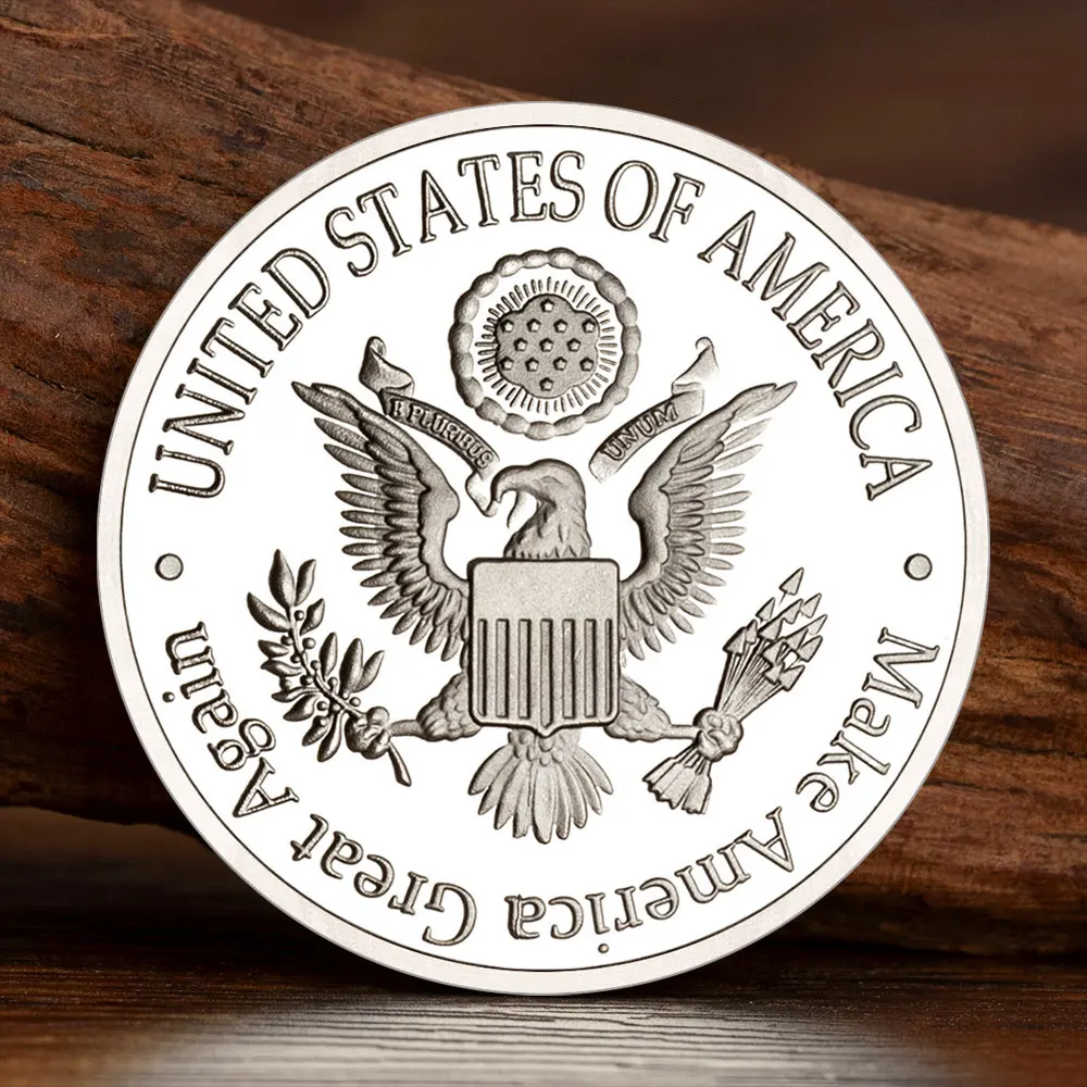 The First President of United States Souvenir Coin George Washington (1789-1797) Silver Plated Collectible Coin Home Decoration