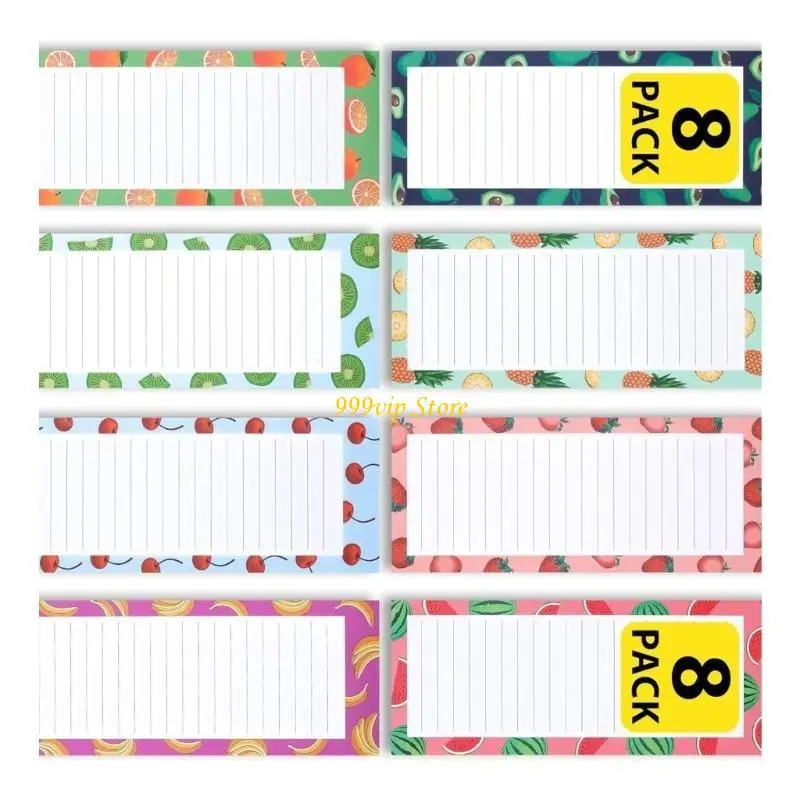 C90C 8 PCS Notepads การเขียนแผ่นความบันทึกช่วยบันทึกความจำสำหรับบ้านและที่ทำงาน