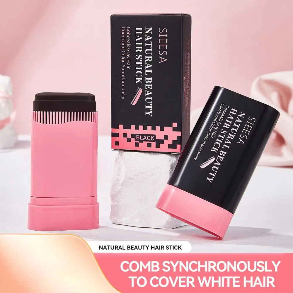 New Waterproof Comb Hair Dye Black Color Easy to Use 2 in 1 Instant Dye Sweat-proof Hair Dye Comb Stick for Gray Hair Coverage