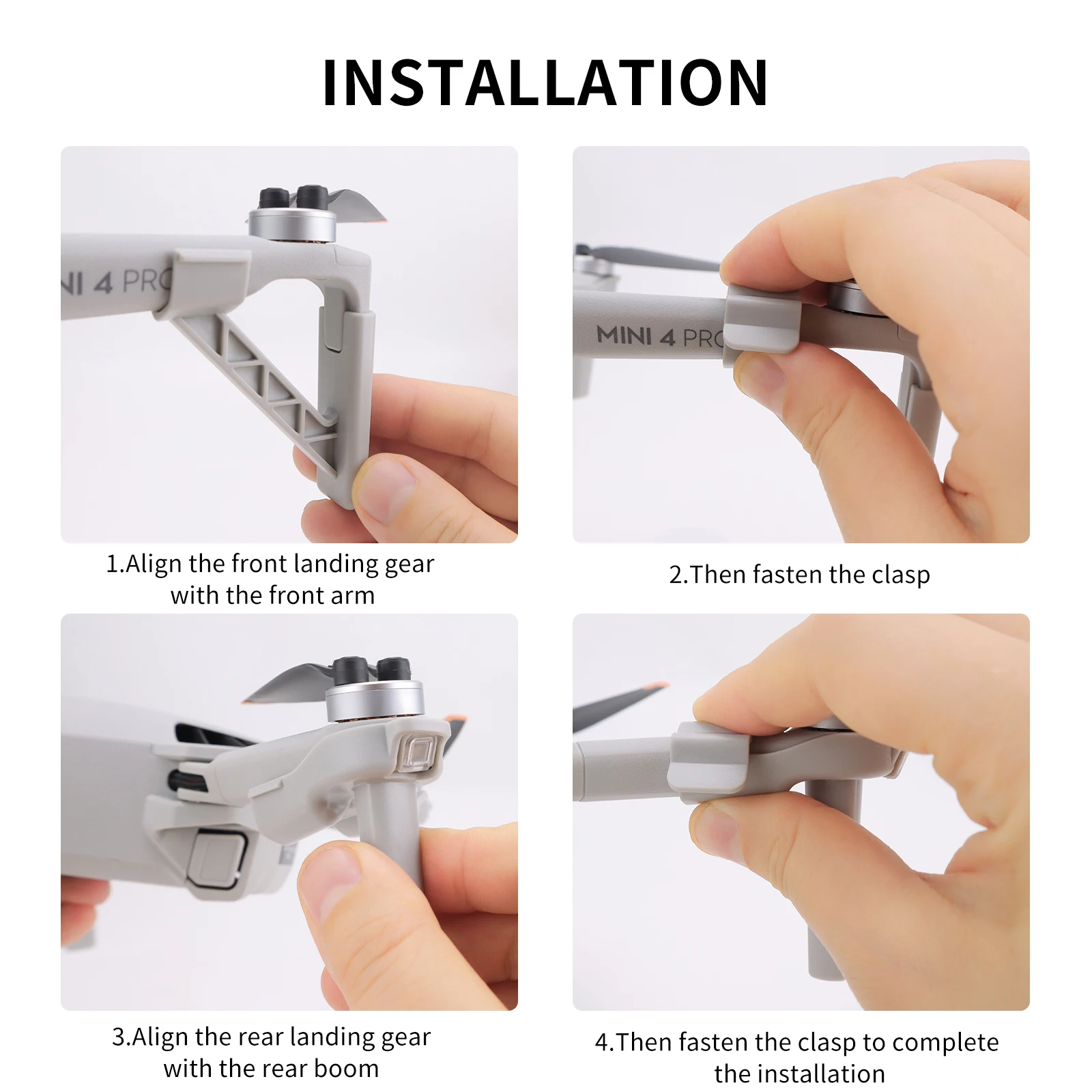 Landing Gear For DJI Mini 4 Pro Extension Support Legs Extender Protector Stand Tripod Heightened Drone Accessories