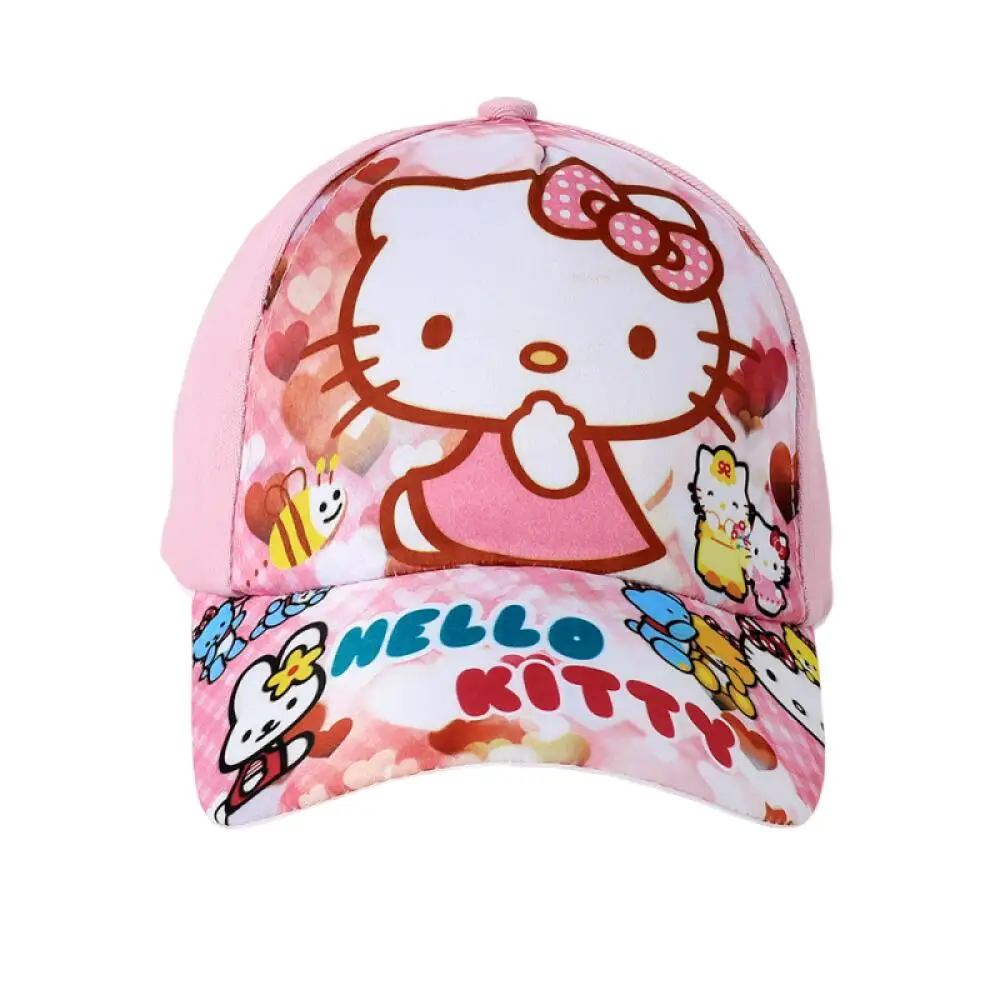 귀여운 산리오 헬로 키티 Pochacco 마이 멜로디 키즈 조정 가능한 야구 모자 여름 야외 스포츠 선 스크린 태양 통기성 모자