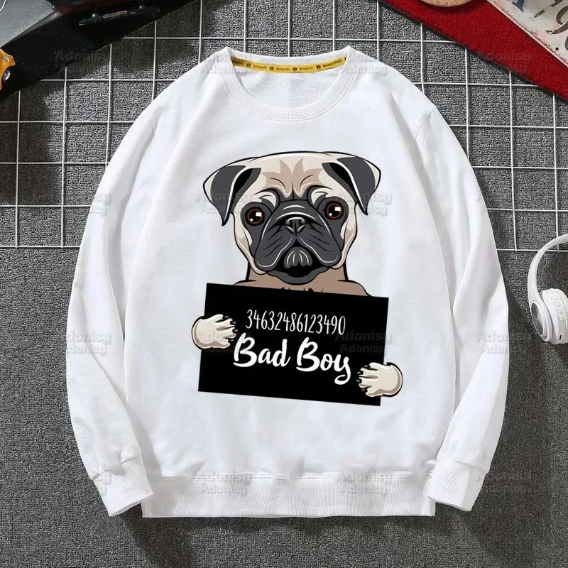 

Pug Dog Hoodie Sweatshirts Men Women Dug Life Pullover Harajuku Men's Bad Dog Hoodie Streetwear Casual Fashion Clothes