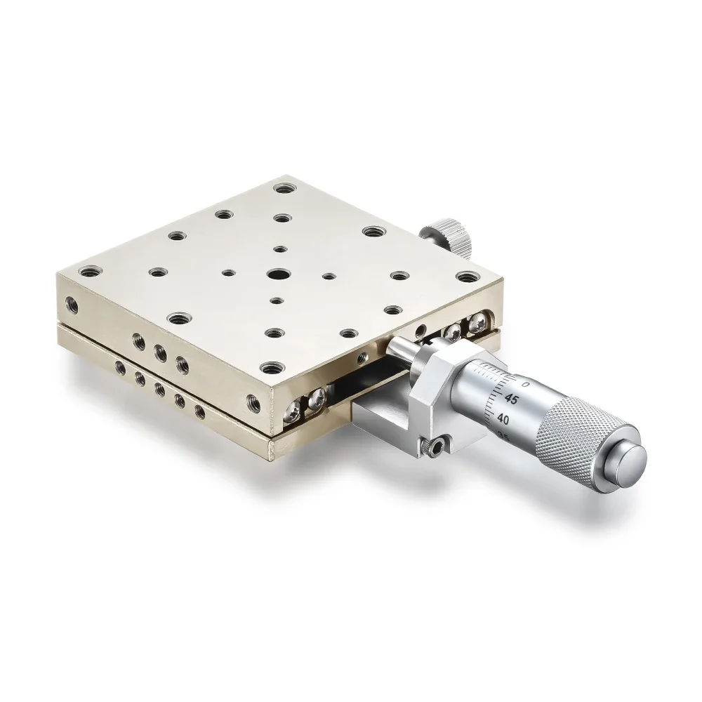Diacion MBX50 50*50mm Manual Displacement Stage Micrometer Slide Table Stainless Steel Linear Ball Guide High Precision