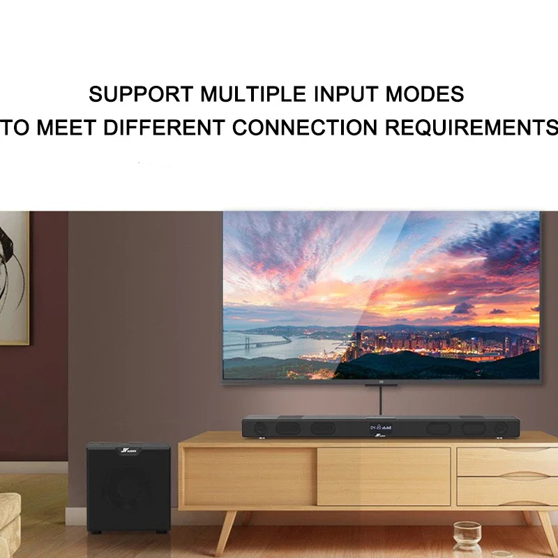 7.1 HD Wireless Home Theater Surround Sound System for TV with Big Sound Wired Subwoofer and 2 Pairs of Surround Speakers