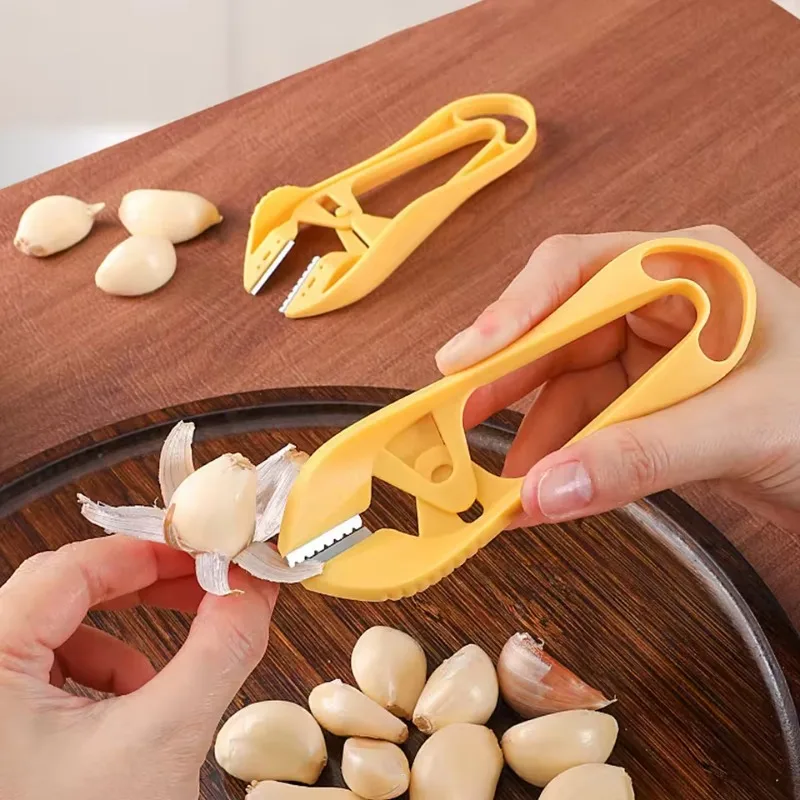 New Manual Garlic Peeler Stripper Garlic Stripper Tool Multifunctional Gadgets Skin Remover Garlic Clove Peeling Clip Tweezer