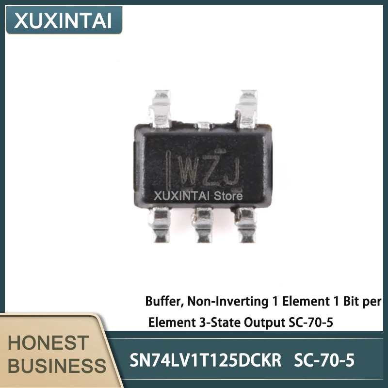 50Pcs/lot  New Original  SN74LV1T125DCKR SN74LV1T125  Buffer, Non-Inverting 1 Element 1 Bit per Element 3-State Output SC-70-5